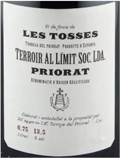 (image for) Terroir Al Limit Les Tosses 2017 [WA 97] [WAS: $300++]